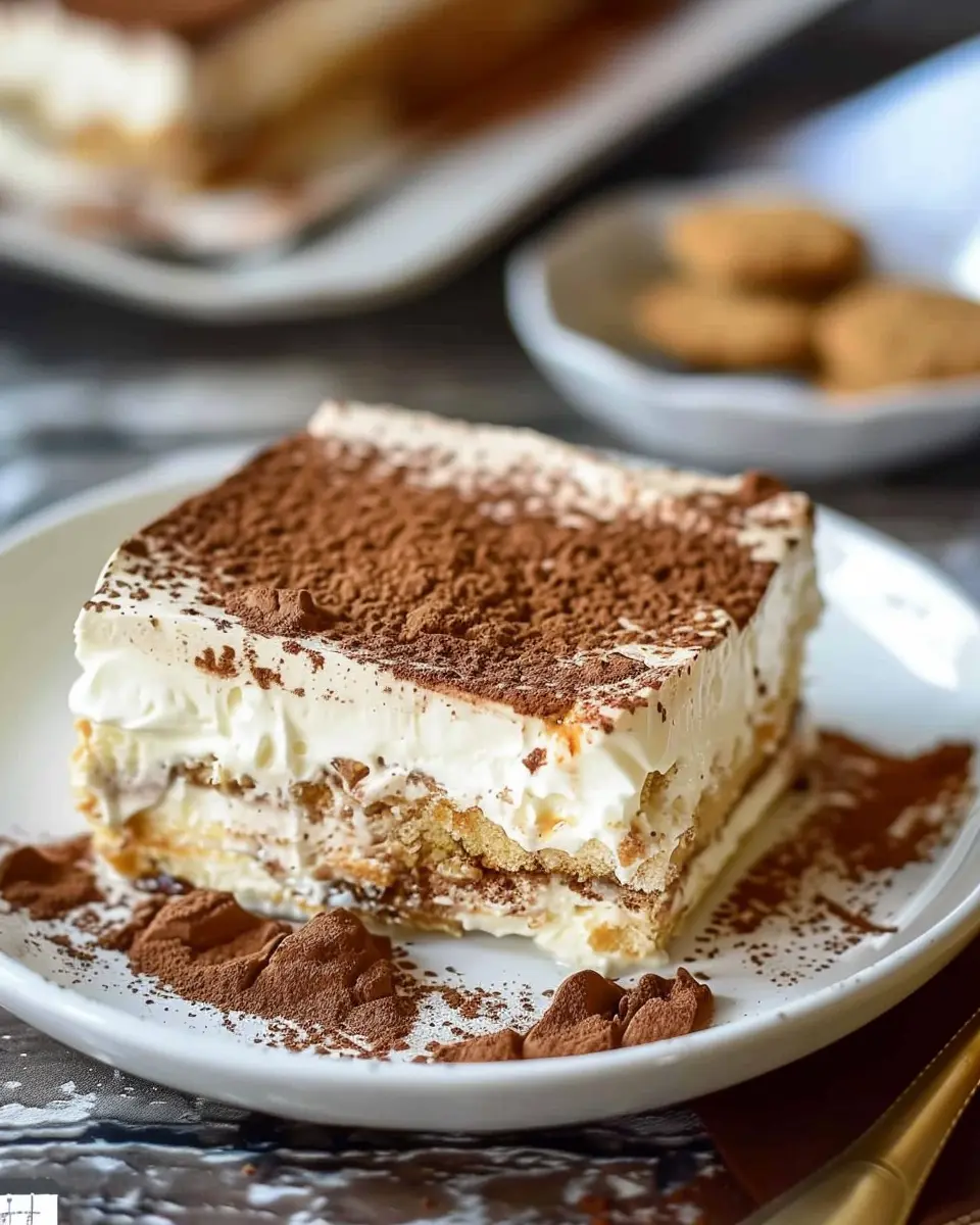 Gâteau Tiramisu sans cuisson avec des biscuits Graham
