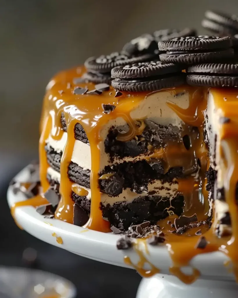 Gâteau Glacé OREO au Caramel Salé
