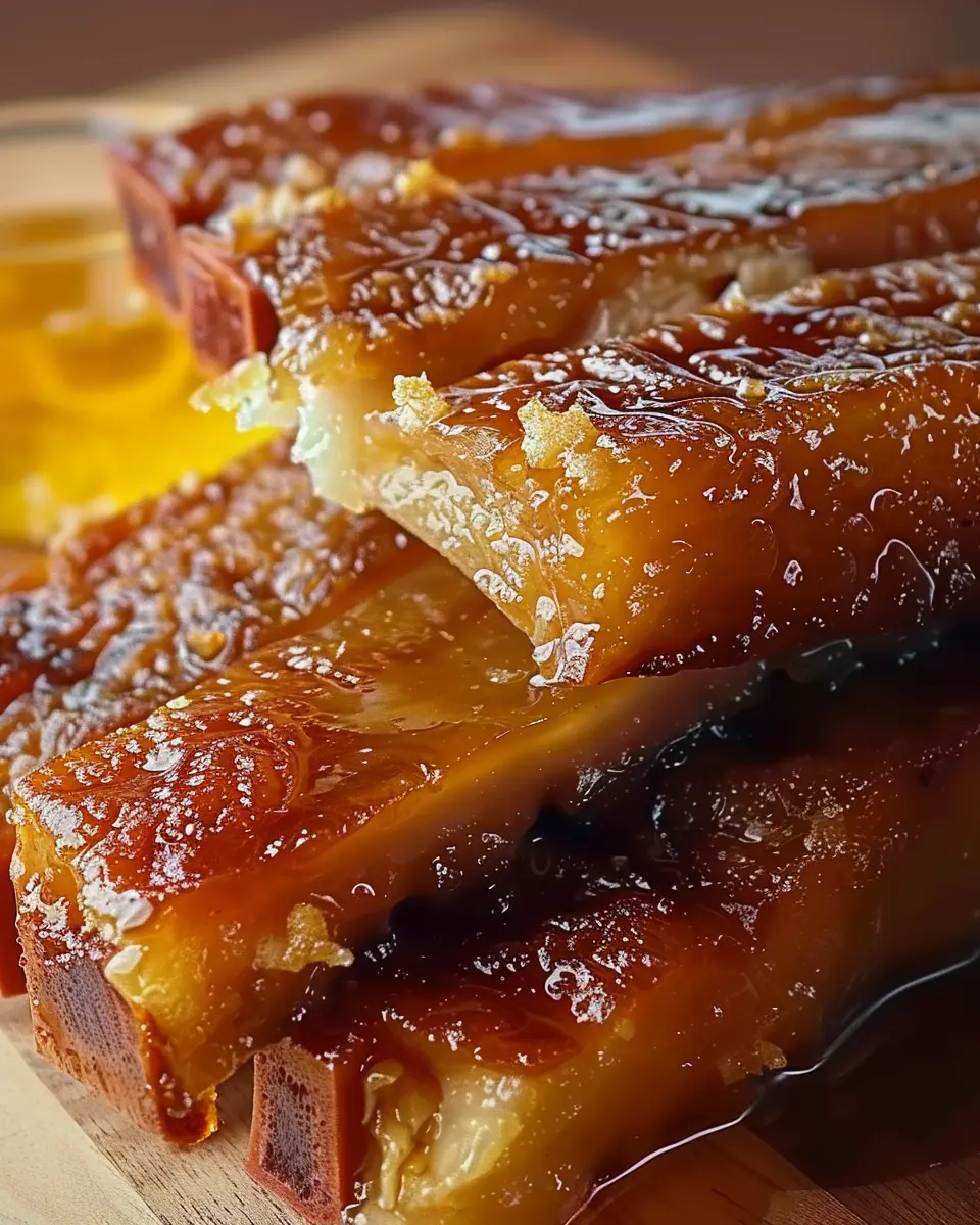 Côtes de bœuf glacées au miel