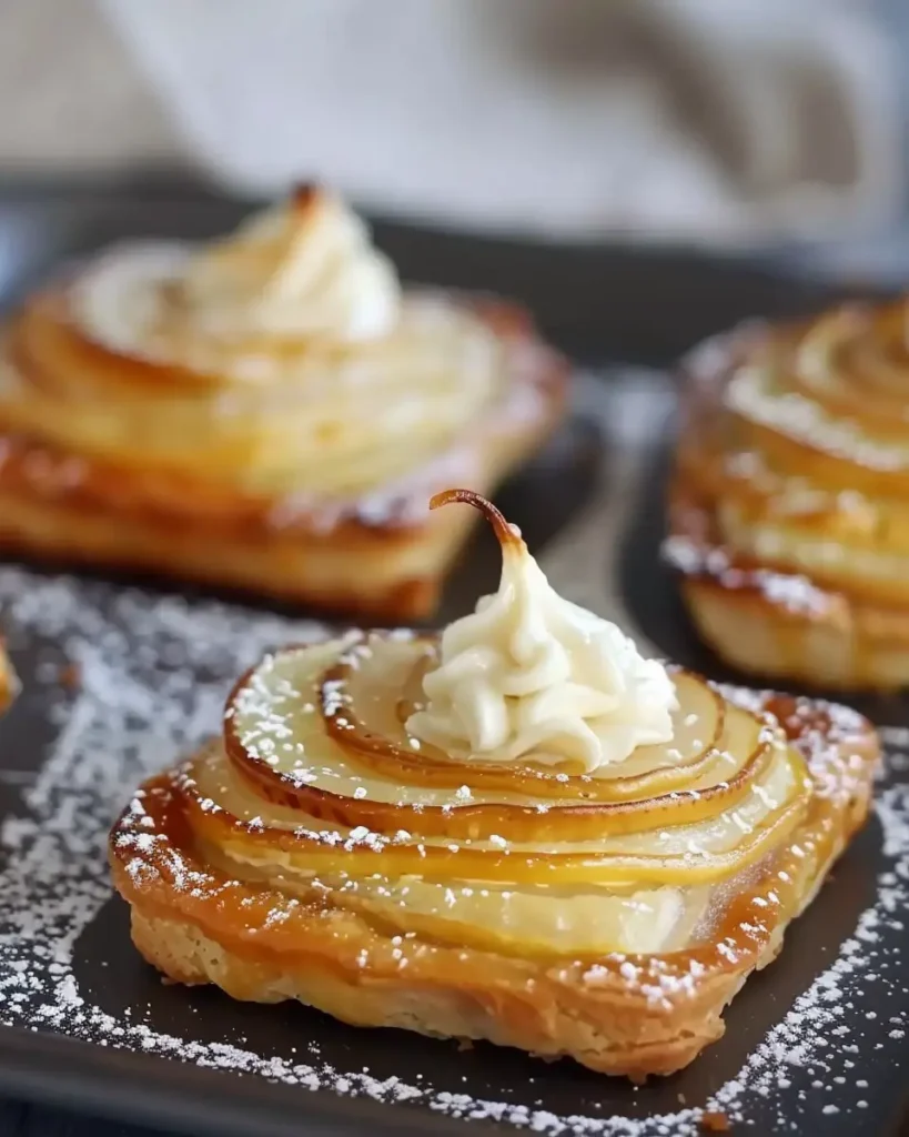Tartes de poire à l'envers