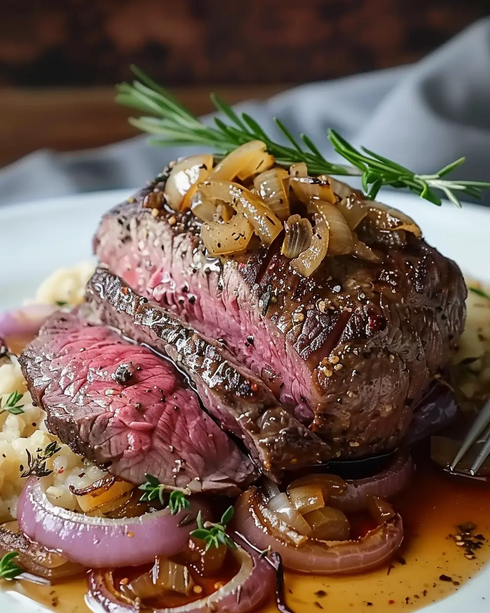 Swabian roast beef with onions