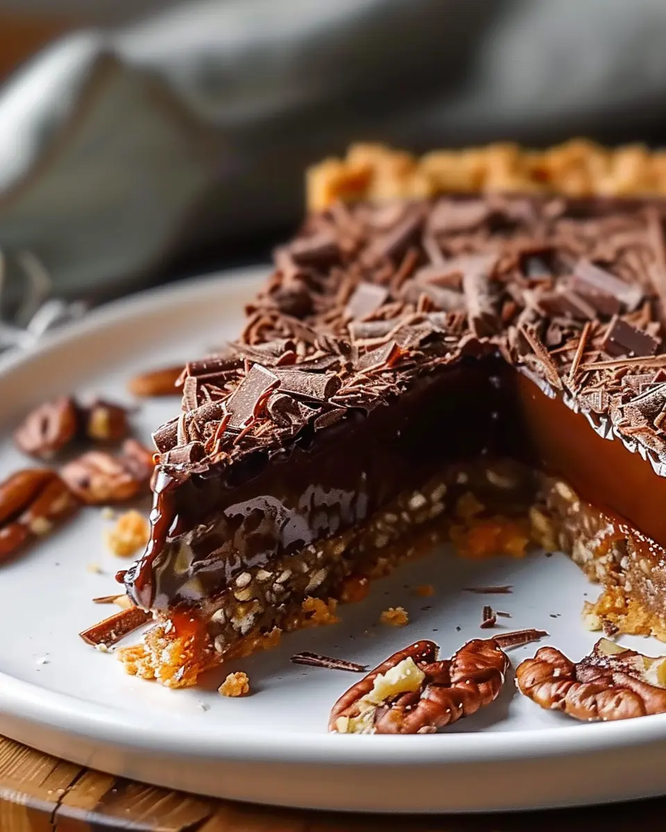 No-bake German chocolate tart