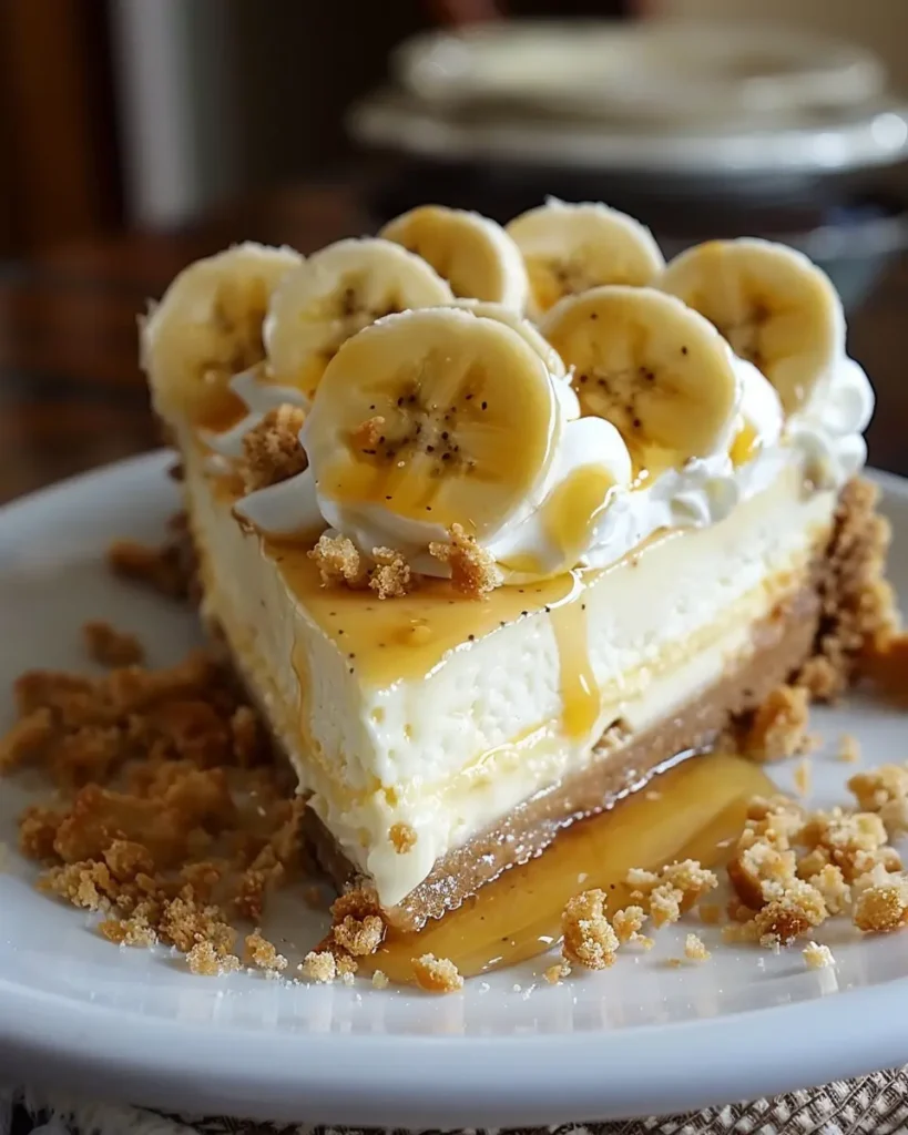 Banana and cream cheesecake
