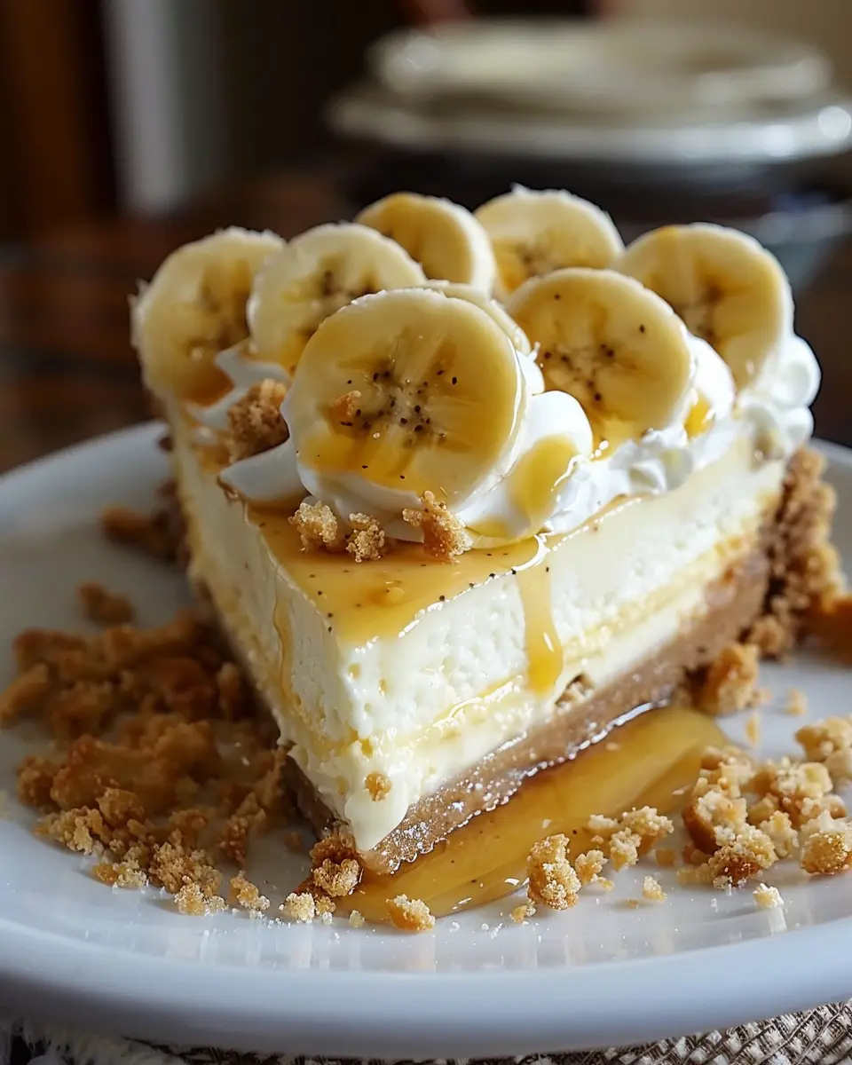 Banana and cream cheesecake