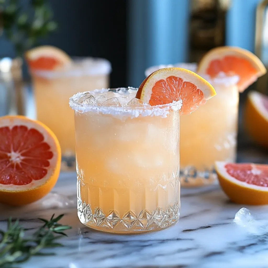 Cocktail sans alcool au pamplemousse