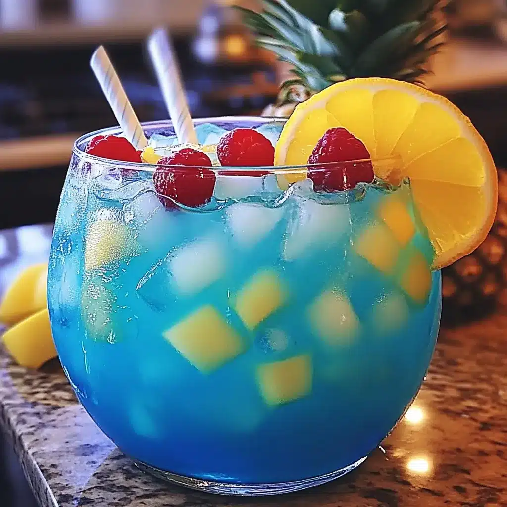 Cocktail tropical bleu