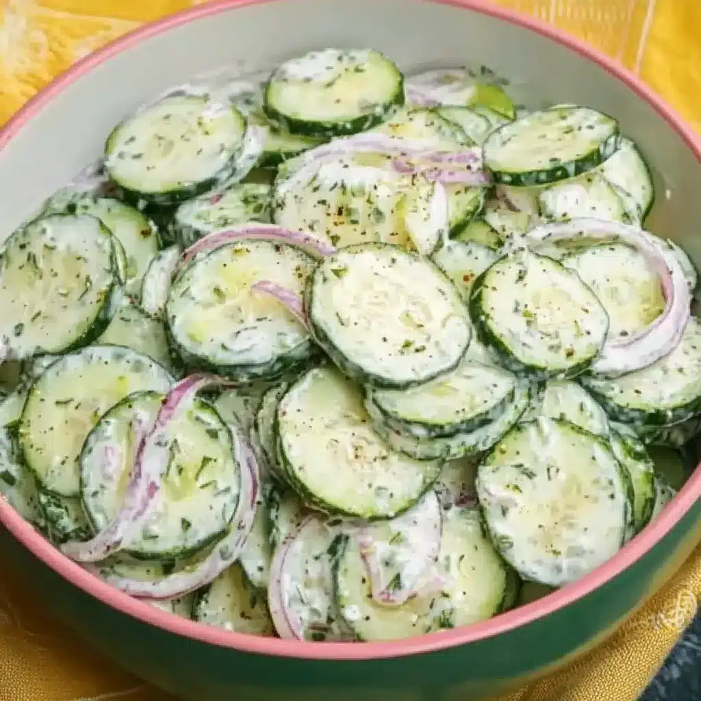 salade crémeuse au concombre