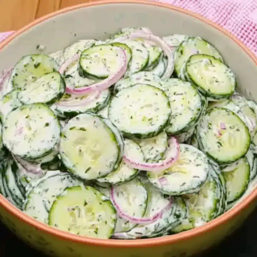 salade fraîche au concombre