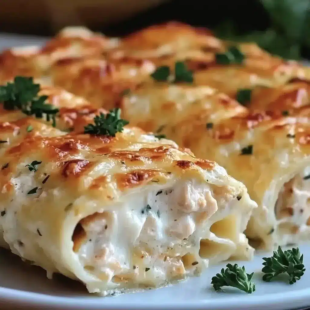 Roulés de Lasagne aux Crevettes et au Surimi Sauce Alfredo