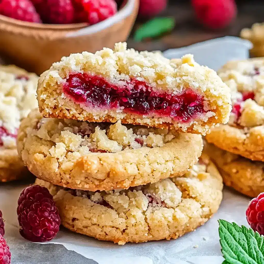 Sablés au beurre et framboises