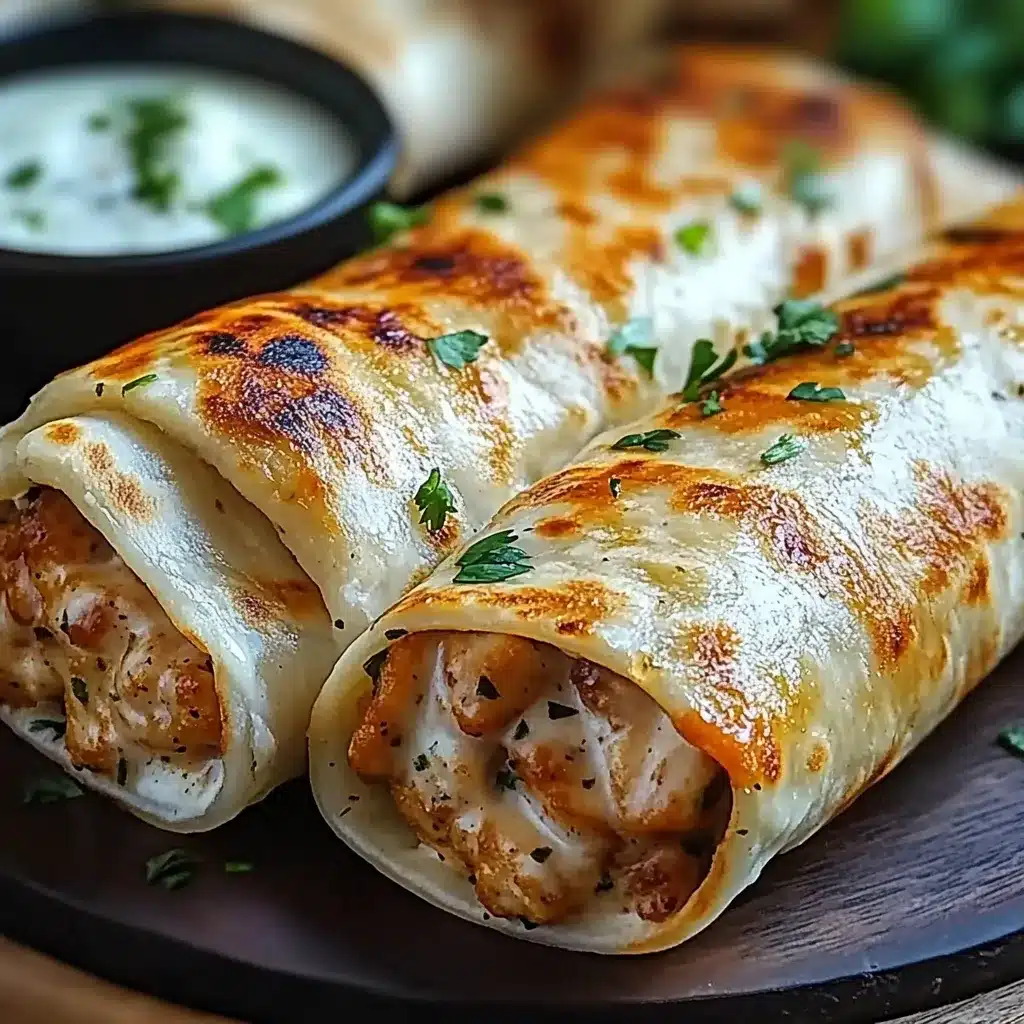 wraps au poulet et fromage