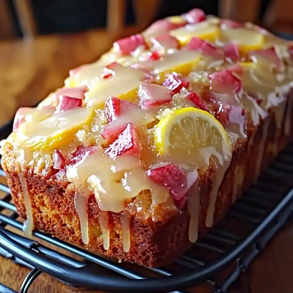 Pain à la Rhubarbe et Citron avec Glaçage
