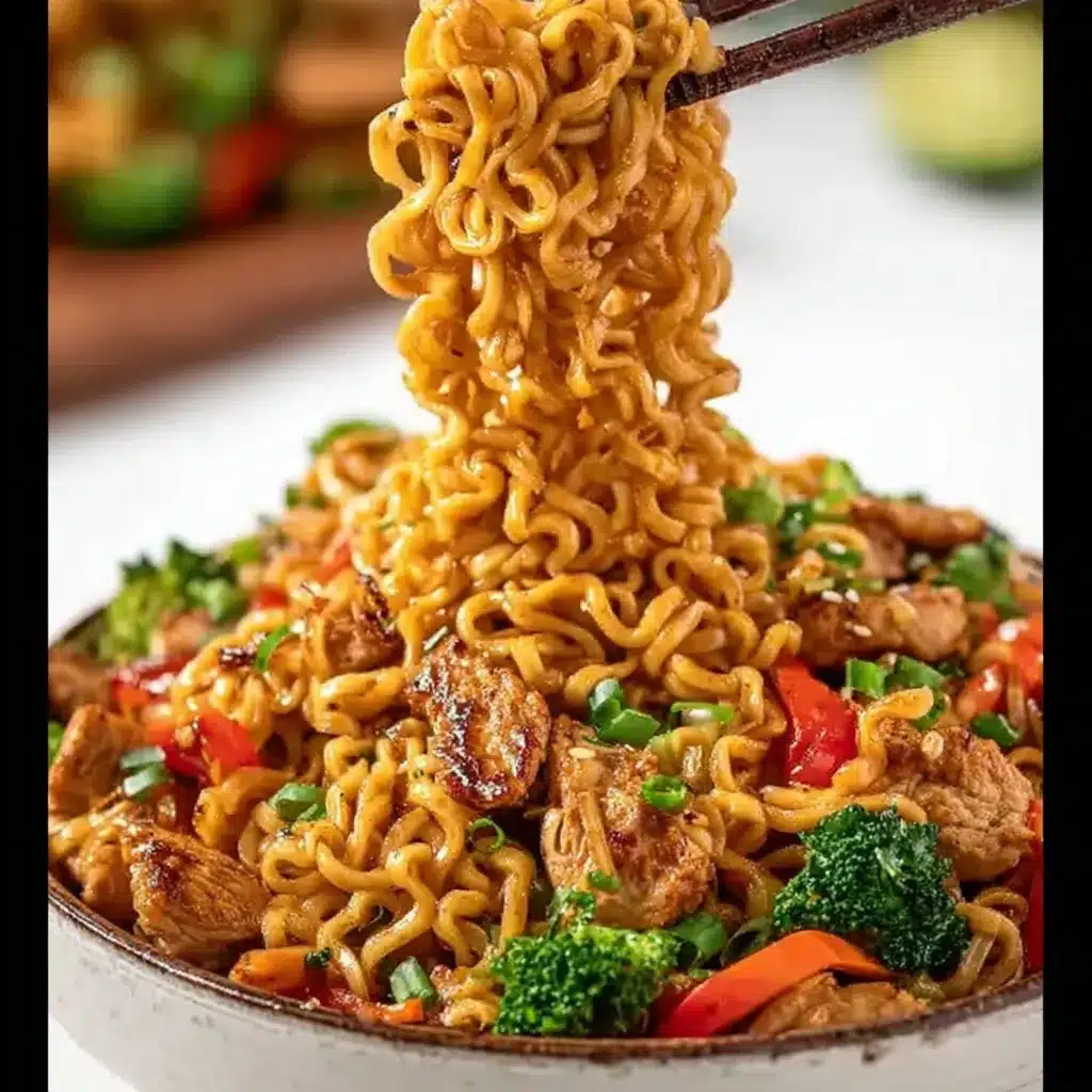 Sauté de Nouilles Ramen au Poulet