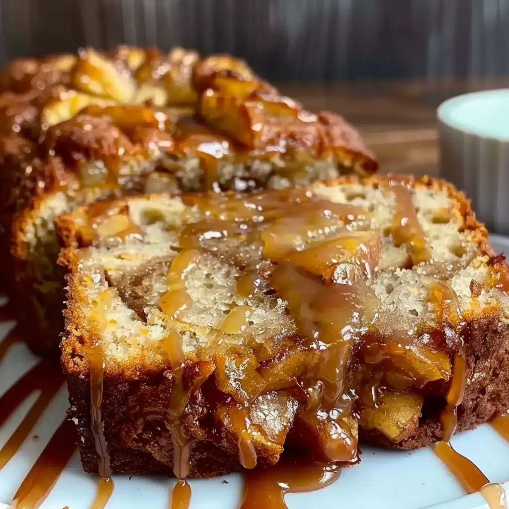 dessert aux pommes et sauce caramel