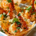 Salade de crevettes croustillantes dans des cônes de wonton