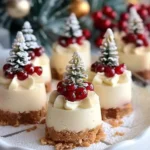 Mini Cheesecakes en forme de Sapin de Noël